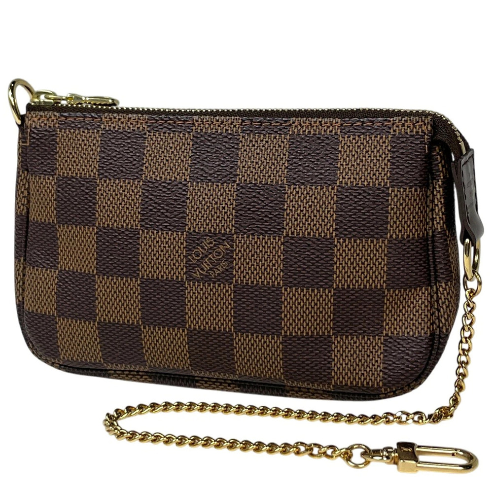 Louis Vuitton Pochette Accessoires Accessory Pouch Clutch Damier Brown
